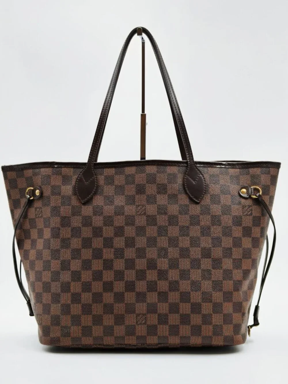 Louis Vuitton Neverfull MM Damier Ebene Canvas Shoulder Tote Bag